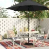 9'x9' Patio Market Umbrella - Black Pole - Room Essentials™