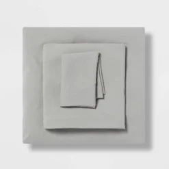 Twin/Twin XL Garment Washed Microfiber Solid Sheet Set - Room Essentials™ -Room Essentials GUEST 3566a3de d45c 462a b559 85e6627b725f