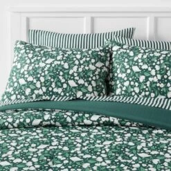 Floral Printed Microfiber Reversible Comforter & Sheets Set Dark Green - Room Essentials™ -Room Essentials GUEST 3b9a5973 d4a1 463a af2e 3b4ff4b32e85
