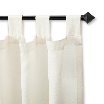 28"-48" Café Faceted Pyramid Rod Black - Room Essentials™ 1 28"-48" Café Faceted Pyramid Rod Black - Room Essentials™