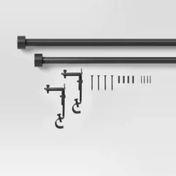 Easy Hang Frame Mount Curtain Rod Set Black - Room Essentials™ 8 Easy Hang Frame Mount Curtain Rod Set Black - Room Essentials™ -Room Essentials GUEST 4d100c82 49c8 4405 ab6b b86cd52cbae4