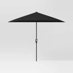 7.813'x8.83' Half Circle Patio Umbrella - Black Pole - Room Essentials™ -Room Essentials GUEST 4fcf0bec 82ca 47f9 9602 dfaa17b5980f
