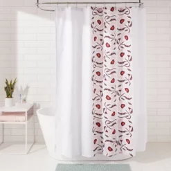 Folk Floral Print Shower Curtain - Room Essentials™