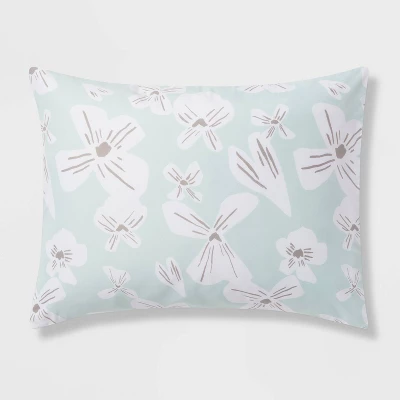 Floral Print Microfiber Reversible Comforter & Sheet Set Mint Green - Room Essentials™ 7 Floral Print Microfiber Reversible Comforter & Sheet Set Mint Green - Room Essentials™ - Image 7