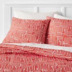 Tread Reversible Microfiber Comforter & Sheets Set Warm Red - Room Essentials™ -Room Essentials GUEST 908f0cb8 c89e 425b a6c5 460ff756a278