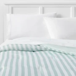 Microfiber Reversible Stripe Comforter Mint Green - Room Essentials™ 11 Microfiber Reversible Stripe Comforter Mint Green - Room Essentials™ -Room Essentials GUEST cd174111 defd 4397 bcf3 048fba4ec0a1